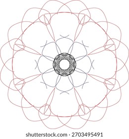 mandala design red and green by illustrator