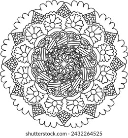 Mandala design for relaxation abstract