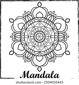 mandala design , relaxing and easy mandala art for tattoo design, vector mandala design