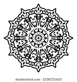 design de mandala, relaxante e fácil arte de mandala para design de tatuagem, design de mandala de vetor