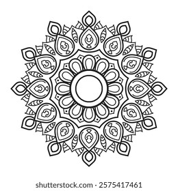 mandala design , relaxing and easy mandala art for tattoo design, vector mandala design