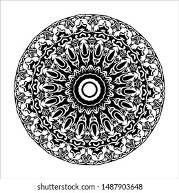 mandala design round abstract pattern vector