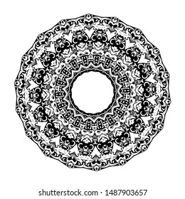 mandala design round abstract pattern vector