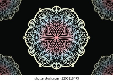 Mandala Design. Runde Spitzen-Muster.