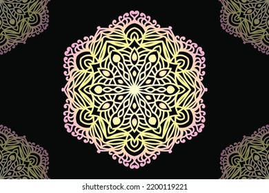 Mandala Design. Runde Spitzen-Muster.