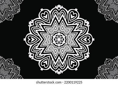 Mandala Design. Round lace pattern design.