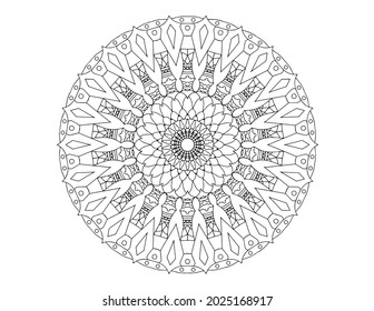 Mandala design with royal look, coloring page, mehndi, tattoo, geometric, circle