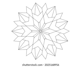 Mandala design with royal look, coloring page, mehndi, tattoo, geometric, circle