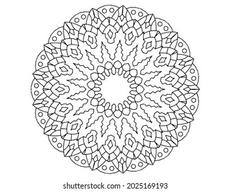 Mandala design with royal look, coloring page, mehndi, tattoo, geometric, circle
