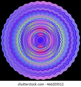 Mandala design, sacred geometry, light blue  round pattern with decorative elements. Vector print.