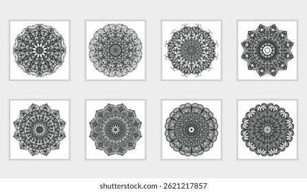 Mandala Design Set Vorlage sammeln