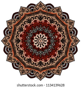 mandala design set. Vintage decorative elements. Ornamental business cards.
Ornamental doodle background.
