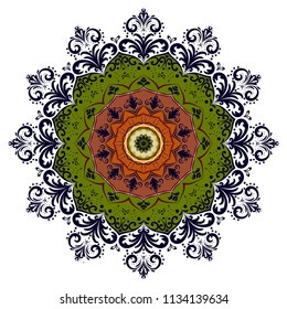 mandala design set. Vintage decorative elements. Ornamental business cards.
Ornamental doodle background.
