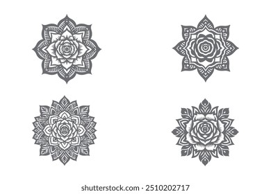 Mandala Design Silhouette Vector Art Work