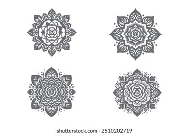 Trabajo de Arte vectorial de silueta de diseño Mandala