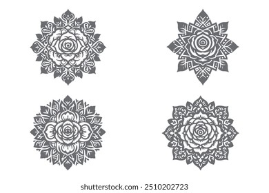 Trabajo de Arte vectorial de silueta de diseño Mandala