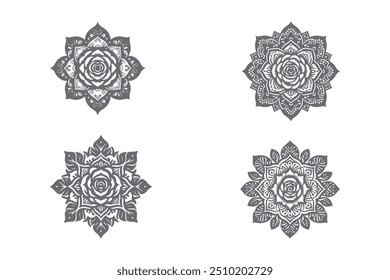 Trabajo de Arte vectorial de silueta de diseño Mandala