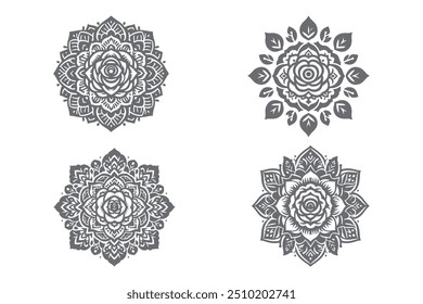 Mandala Design Silhouette Vektor Kunstwerk