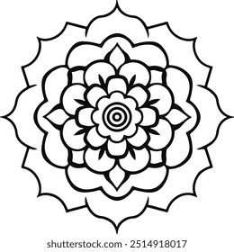 Mandala design silhouette vector art 