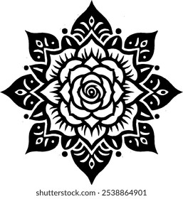 Mandala Design Silhouette Vektorkunst