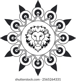 Mandala design silhouette vector art 