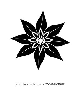 Mandala design silhouette vector illustration