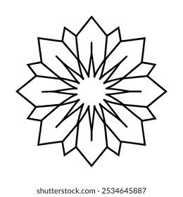 Mandala design with simple radial patterns