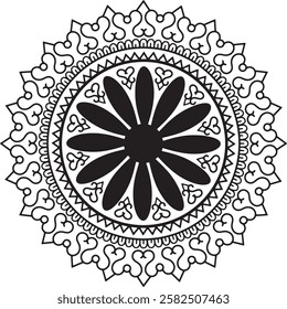  mandala design suitable for beginners seniors and children to color book design.
