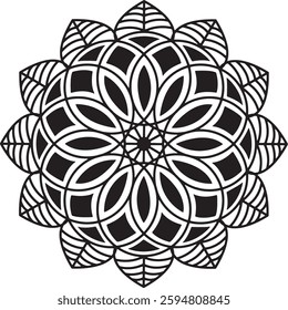 mandala design suitable for beginners seniors and children design.