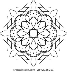 mandala design is a symmetrical, circular pattern featuring intricate geometric shapes, floral motifs, and ornamental details. Often inspired by traditional Indian, Tibetan, and Islamic art, mandalas 