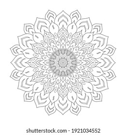 mandala design for tattoo, decoration. Decorative ornament, T-Shirts, Bags, Mugs, Poster, Coloring Books, Patterns or anything else you can imagine. Mandala vector illustration