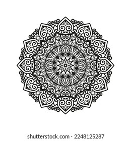 Mandala design template with white background