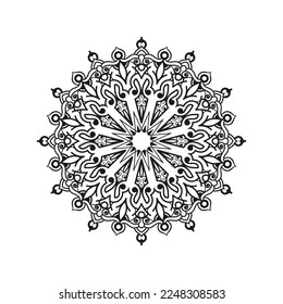 Mandala design template with white background
