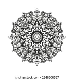 Mandala design template with white background
