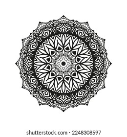Mandala design template with white background
