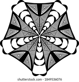 a mandala design that has a simple motif so it looks more elegant.