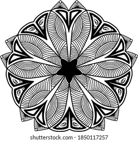 Mandala design that has simple motifs so it looks elegant