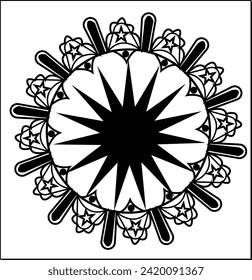 Mandala design, Unique mandala design, Colorful mandala design, Black and white  design