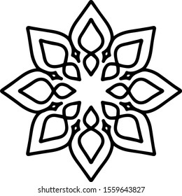 Mandala design for using as artwork decoration, coloring book or tattoo.