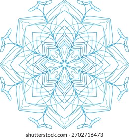 Diseño de mandala usando color azul en victoria
