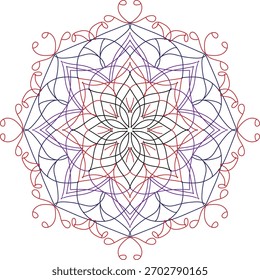 Diseño de mandala usando muchos colores en Vector