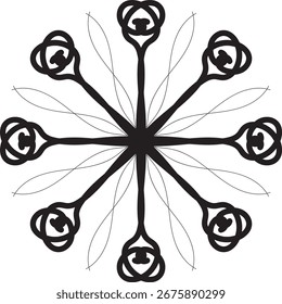 Mandala design in variant colour and shape