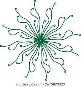 Mandala design em cores variantes e forma