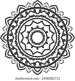 Diseño de mandala, ilustración de Arte vectorial