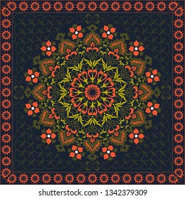 Mandala design Vector Bandanna)