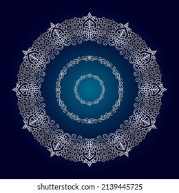 Vector de diseño de Mandala. Mejor adaptado para papeles de pared étnicos, decoraciones sagradas, tarjetas de invitación, elementos de diseño web, diseño de vales, carteles y afiches