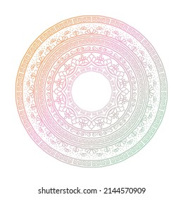 Vector de diseño de Mandala. Mejor adaptado para papeles de pared étnicos, decoraciones sagradas, tarjetas de invitación, elementos de diseño web, diseño de vales, carteles y afiches