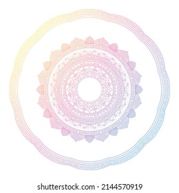 Vector de diseño de Mandala. Mejor adaptado para papeles de pared étnicos, decoraciones sagradas, tarjetas de invitación, elementos de diseño web, diseño de vales, carteles y afiches