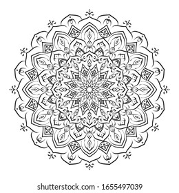 Mandala design vector. Boho style print. Mandala template.