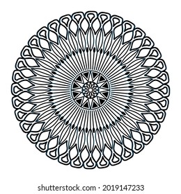 Mandala design of vector circle decoration indian black artwork illustration template